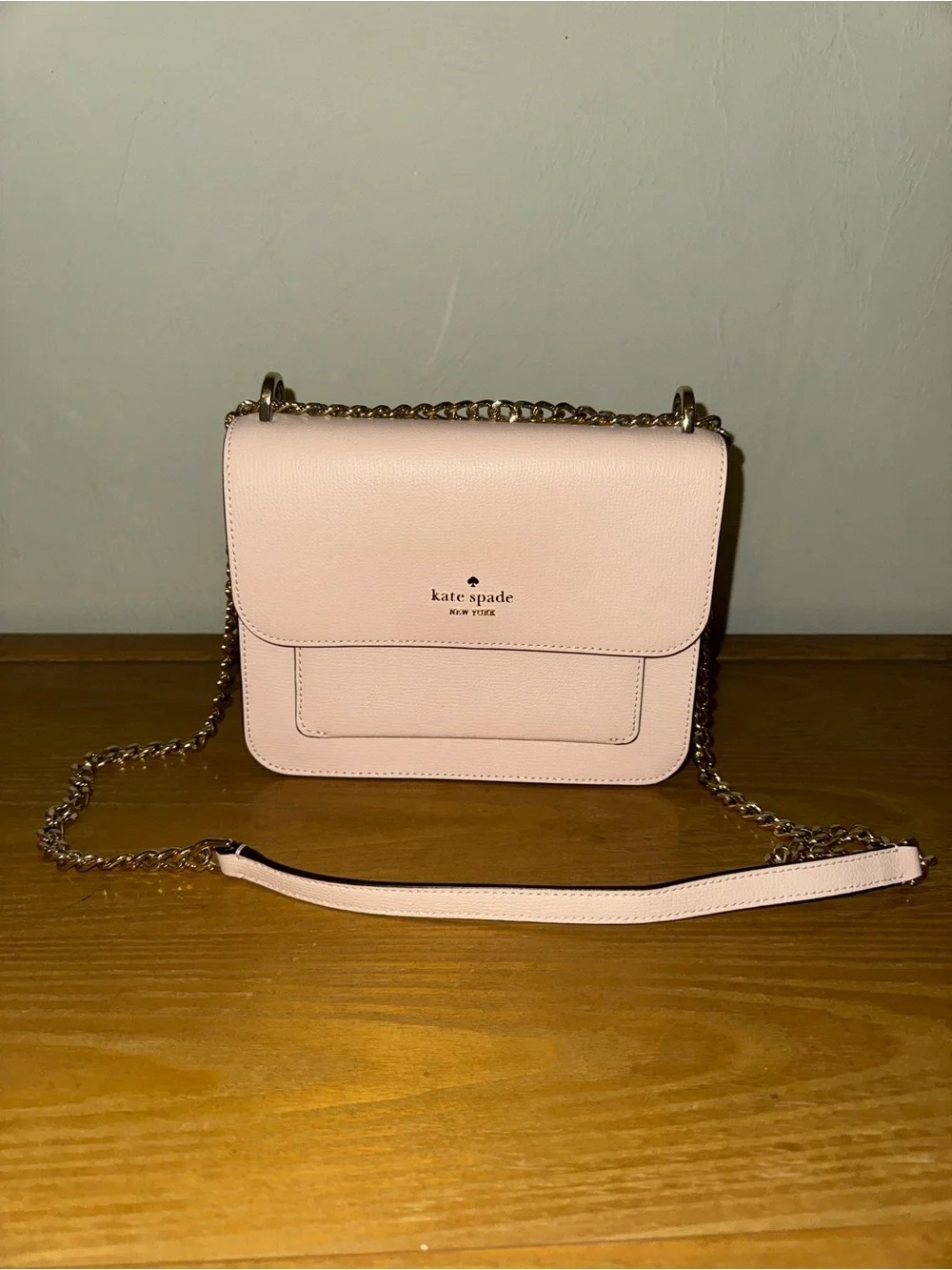 kate spade Blush Pink Leather Chain Crossbody Bag